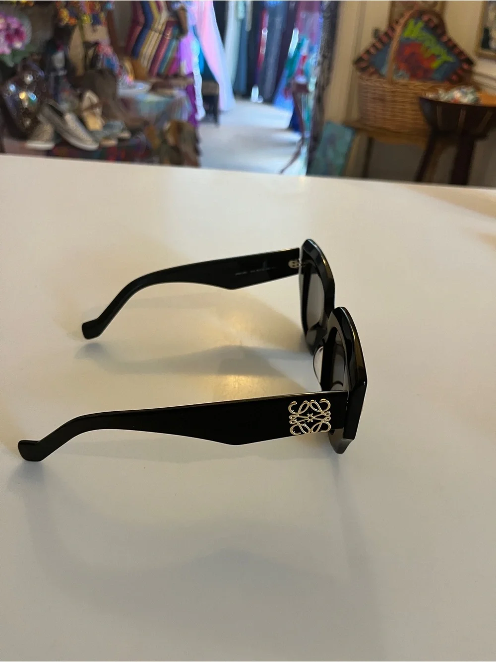 Loewe Square Screen LW40129U Geometric Sunglasses w/Grey Lenses & anagram logo